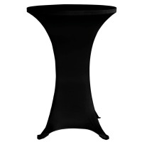 Produktbild för Överdrag till ståbord Ø60 cm svart stretch 4 st