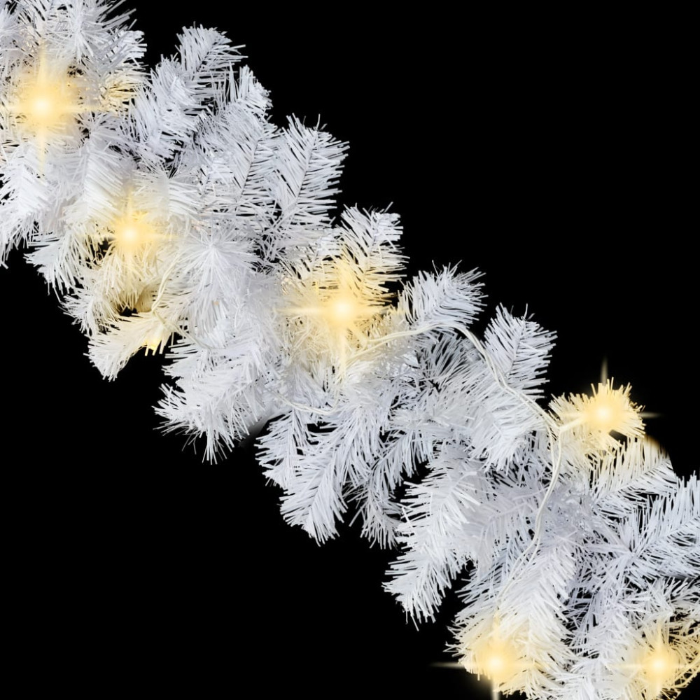 Produktbild för Julgirlang med LED-lampor 10 m vit