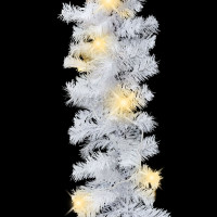 Produktbild för Julgirlang med LED-lampor 10 m vit