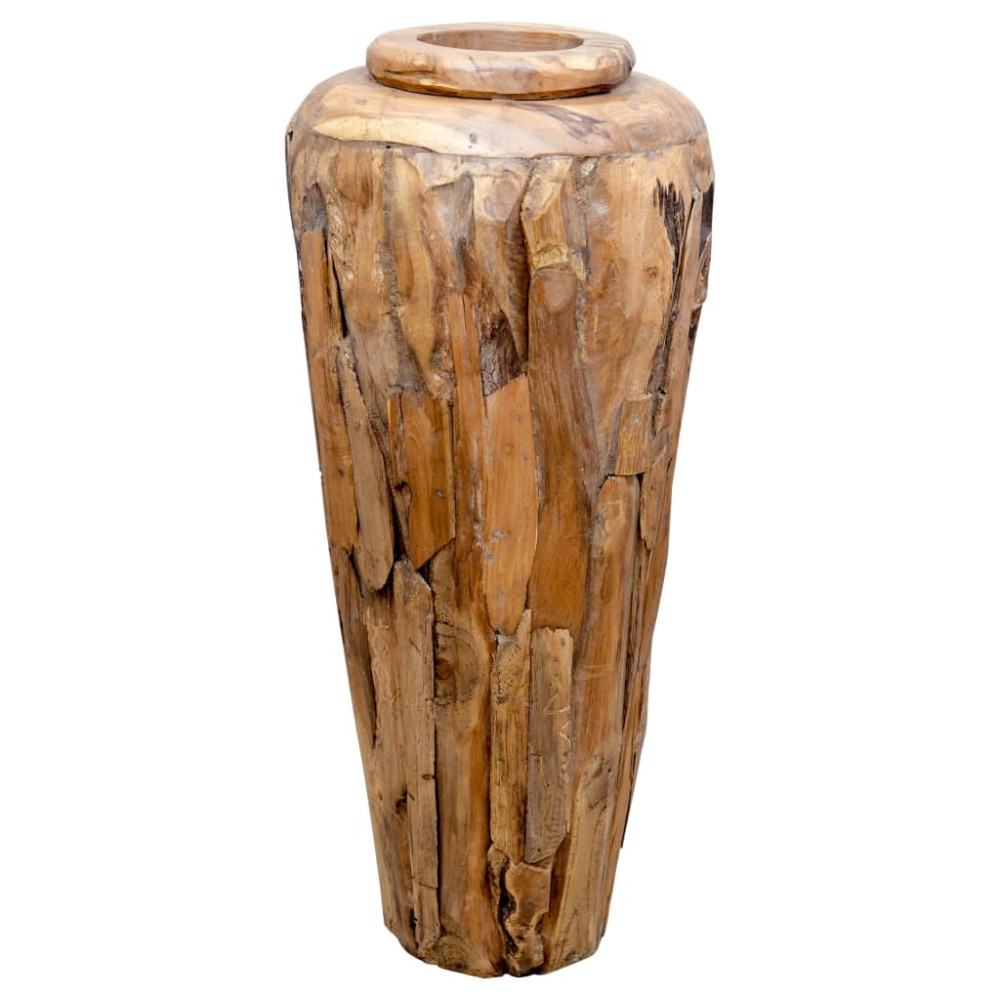 Produktbild för Dekorativ vas 40x80 cm massiv teak