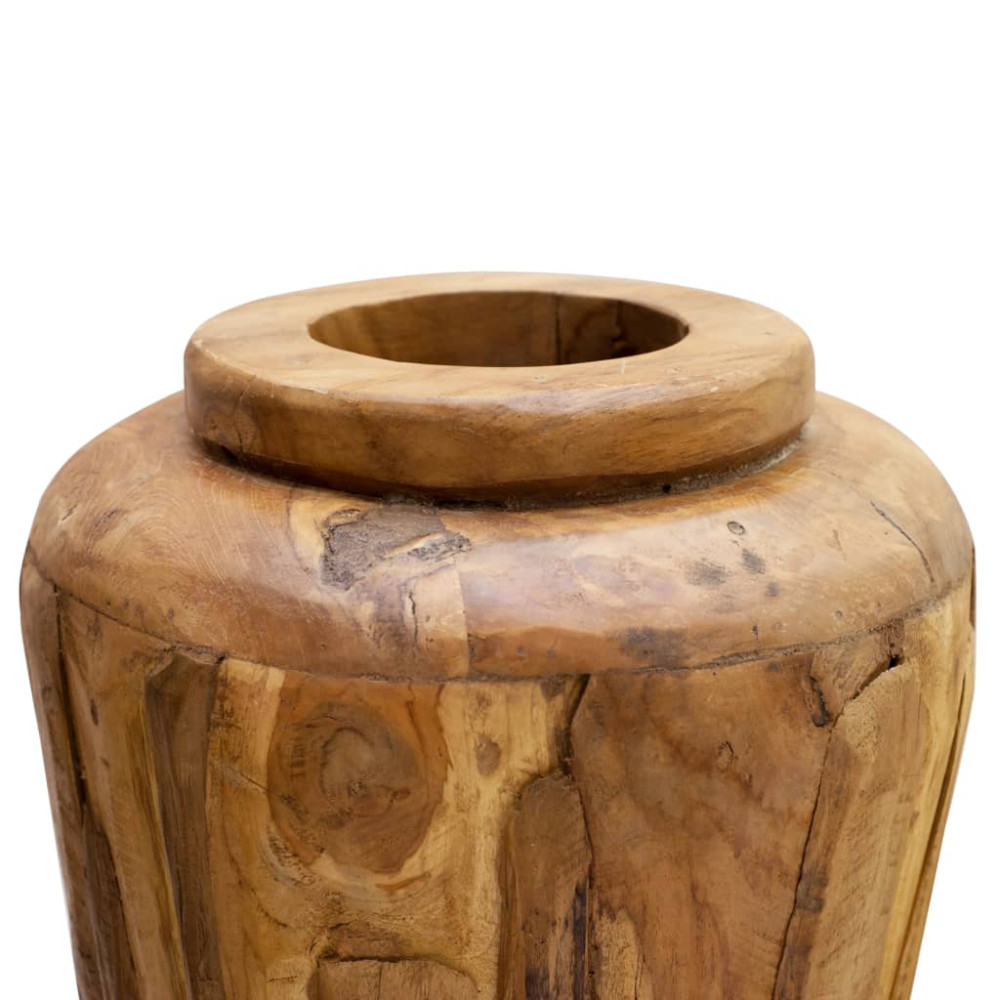 Produktbild för Dekorativ vas 40x80 cm massiv teak