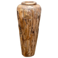 Produktbild för Dekorativ vas 40x80 cm massiv teak