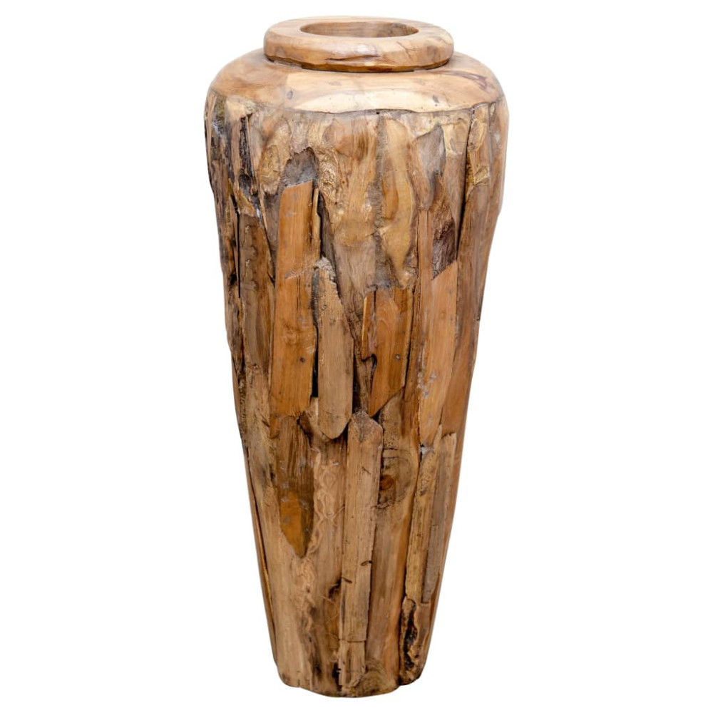 Produktbild för Dekorativ vas 40x80 cm massiv teak