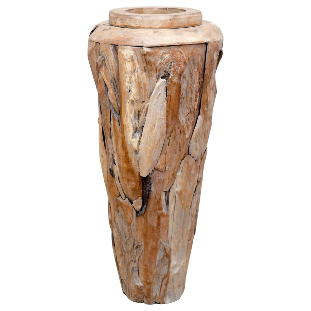 Produktbild för Dekorativ vas 40x80 cm massiv teak