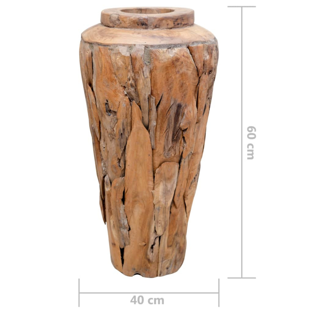 Produktbild för Dekorativ vas 40x60 cm massiv teak