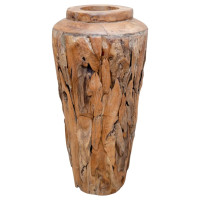Produktbild för Dekorativ vas 40x60 cm massiv teak