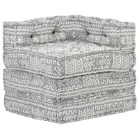 Produktbild för Modular Pouffe Light Grey Fabric