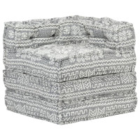 Produktbild för Modular Pouffe Light Grey Fabric