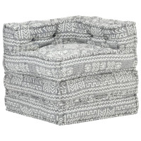 Produktbild för Modular Pouffe Light Grey Fabric