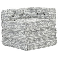 Produktbild för Modular Pouffe Light Grey Fabric