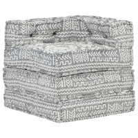 Produktbild för Modular Pouffe Light Grey Fabric