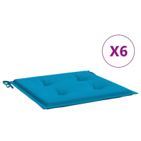 Produktbild för Stolsdynor 6 st blå 50x50x4 cm oxfordtyg