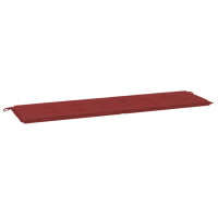 Produktbild för Bänkdyna för trädgården vinröd 180x50x3 cm oxfordtyg