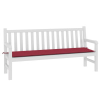 Produktbild för Bänkdyna för trädgården vinröd 180x50x3 cm oxfordtyg
