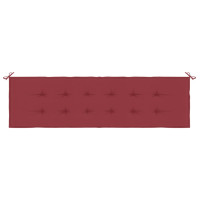 Produktbild för Bänkdyna för trädgården vinröd 180x50x3 cm oxfordtyg