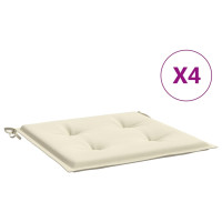 Produktbild för Stolsdynor 4 st gräddvit 50x50x4 cm oxfordtyg