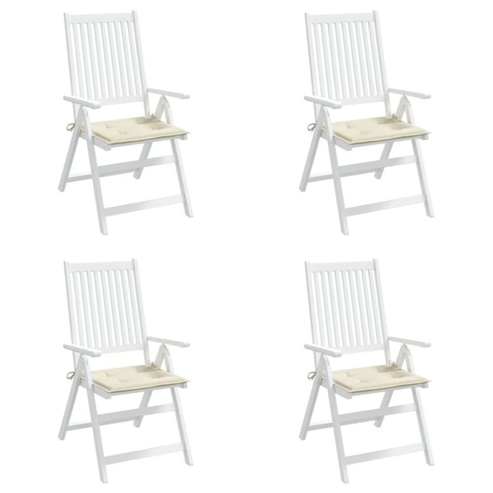 Produktbild för Stolsdynor 4 st gräddvit 50x50x4 cm oxfordtyg
