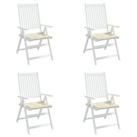 Produktbild för Stolsdynor 4 st gräddvit 50x50x4 cm oxfordtyg