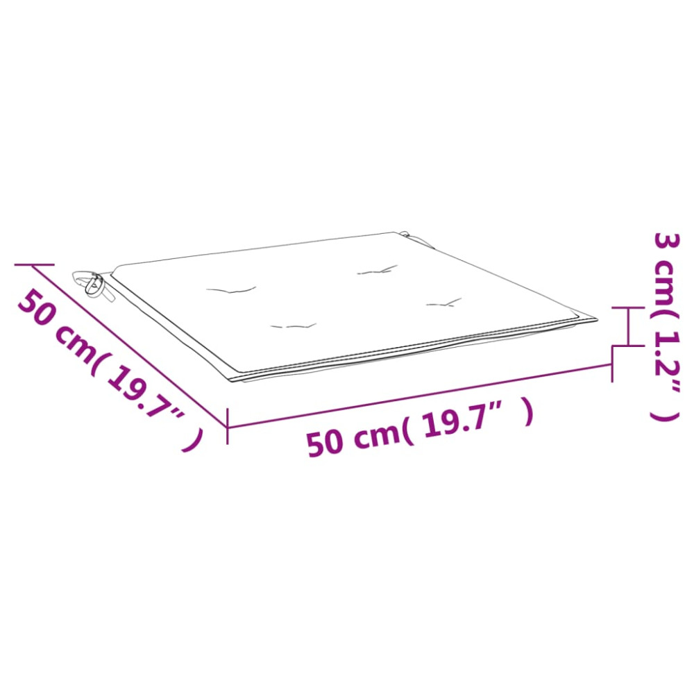 Produktbild för Stolsdynor 4 st gräddvit 50x50x4 cm oxfordtyg