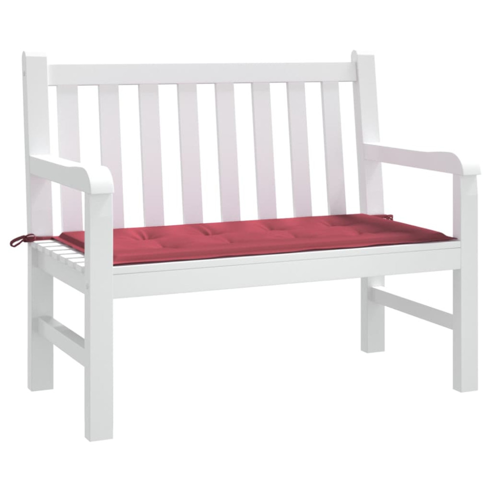 Produktbild för Bänkdyna för trädgården vinröd 100x50x3 cm oxfordtyg