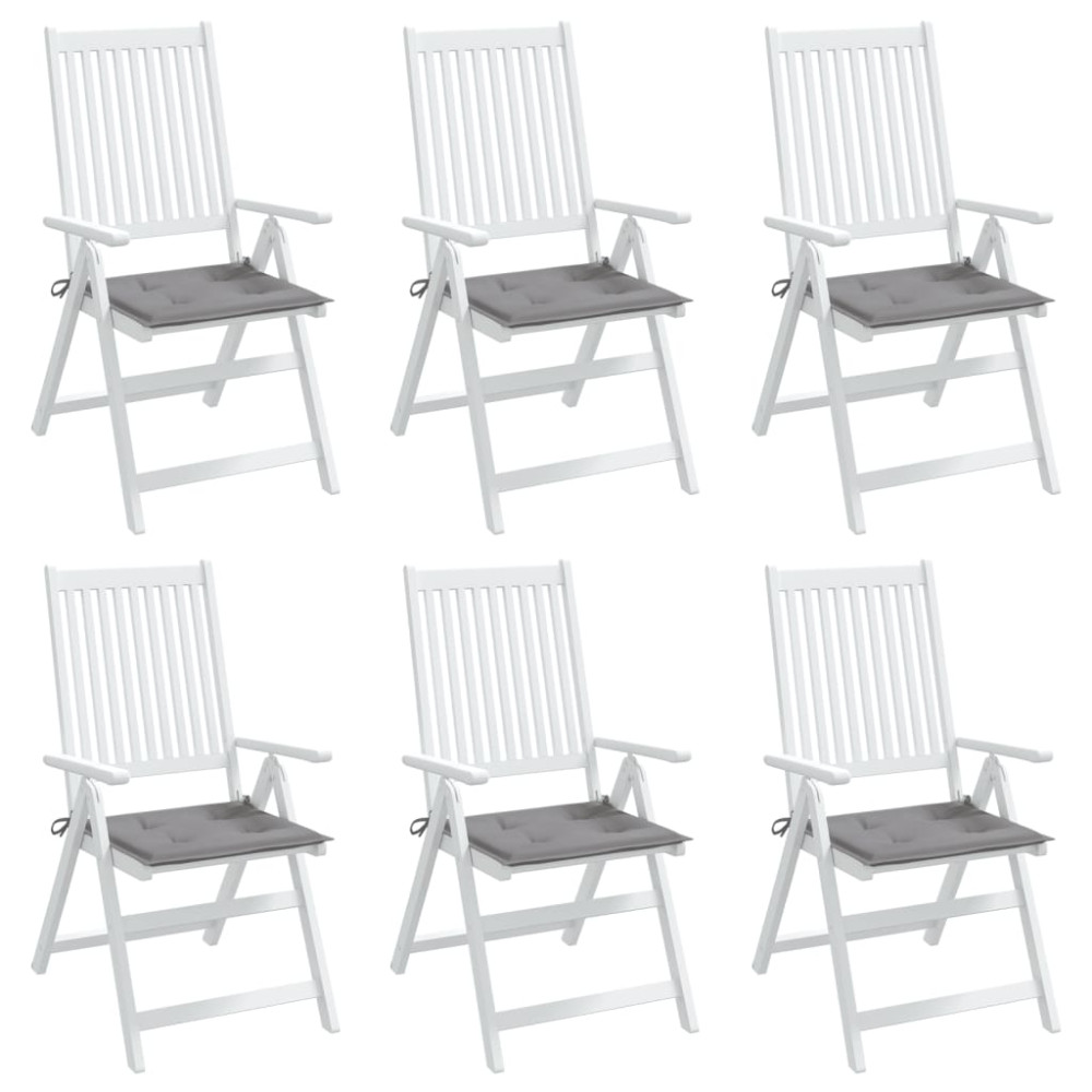 Produktbild för Stolsdynor 6 st grå 50x50x4 cm oxfordtyg
