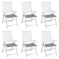 Produktbild för Stolsdynor 6 st grå 50x50x4 cm oxfordtyg