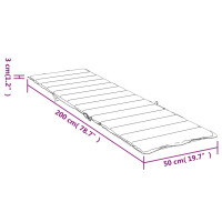 Produktbild för Solsängsdyna kungsblå 200x50x3 cm oxfordtyg