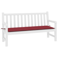 Produktbild för Bänkdyna för trädgården vinröd 200x50x3 cm oxfordtyg