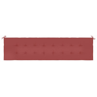 Produktbild för Bänkdyna för trädgården vinröd 200x50x3 cm oxfordtyg