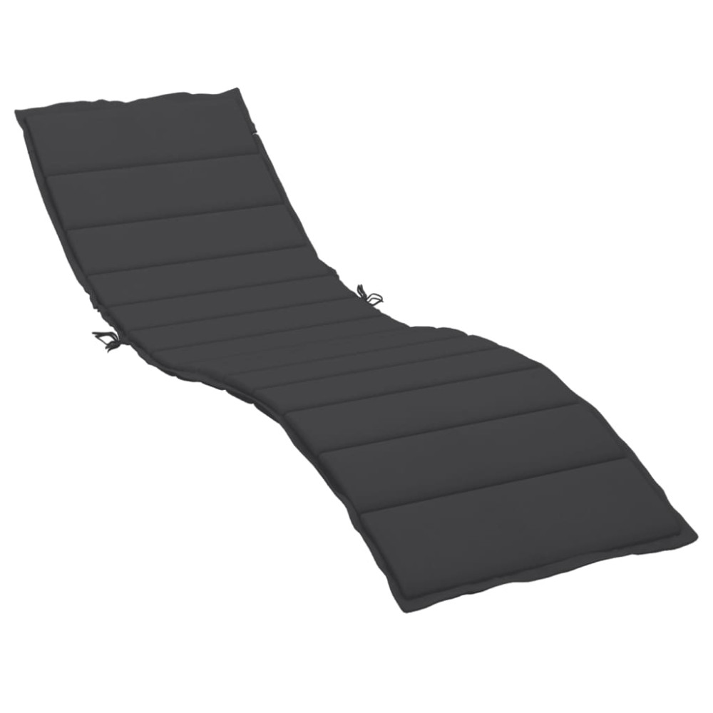 Produktbild för Solsängsdyna svart 200x70x3 cm oxfordtyg