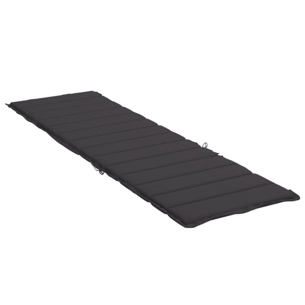 Produktbild för Solsängsdyna svart 200x70x3 cm oxfordtyg