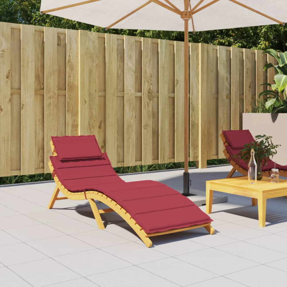 Produktbild för Solsängsdyna vinröd 186x58x4 cm oxfordtyg