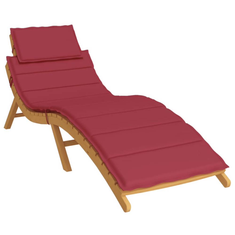 Produktbild för Solsängsdyna vinröd 186x58x4 cm oxfordtyg