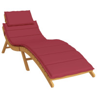 Produktbild för Solsängsdyna vinröd 186x58x4 cm oxfordtyg