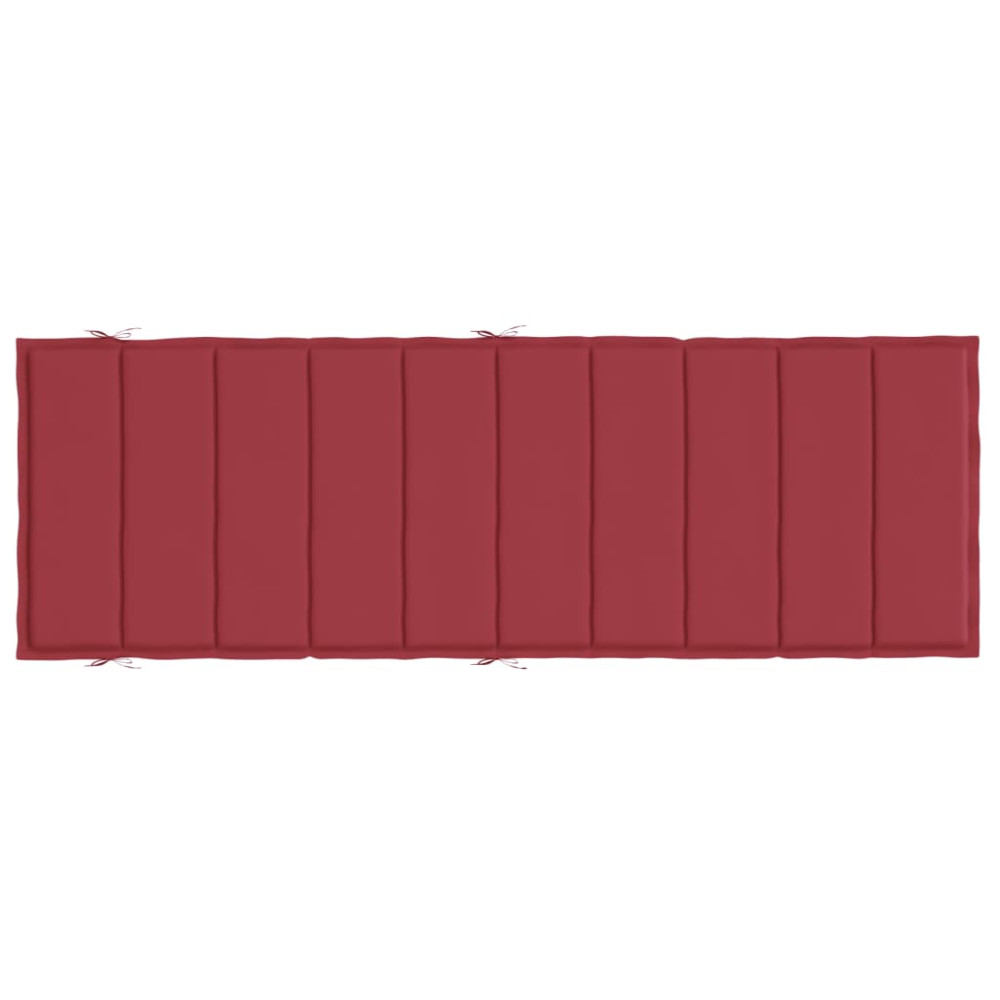 Produktbild för Solsängsdyna vinröd 186x58x4 cm oxfordtyg