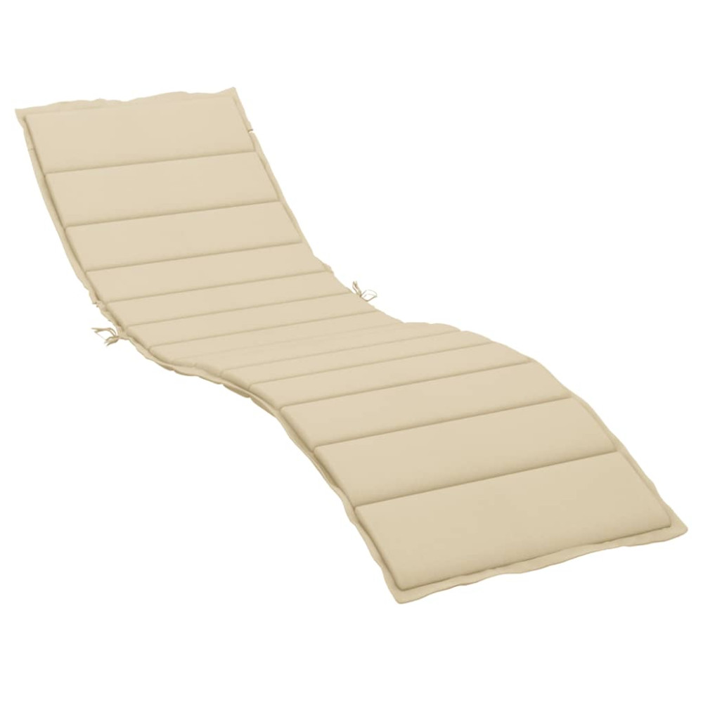 Produktbild för Solsängsdyna beige 200x50x3 cm oxfordtyg