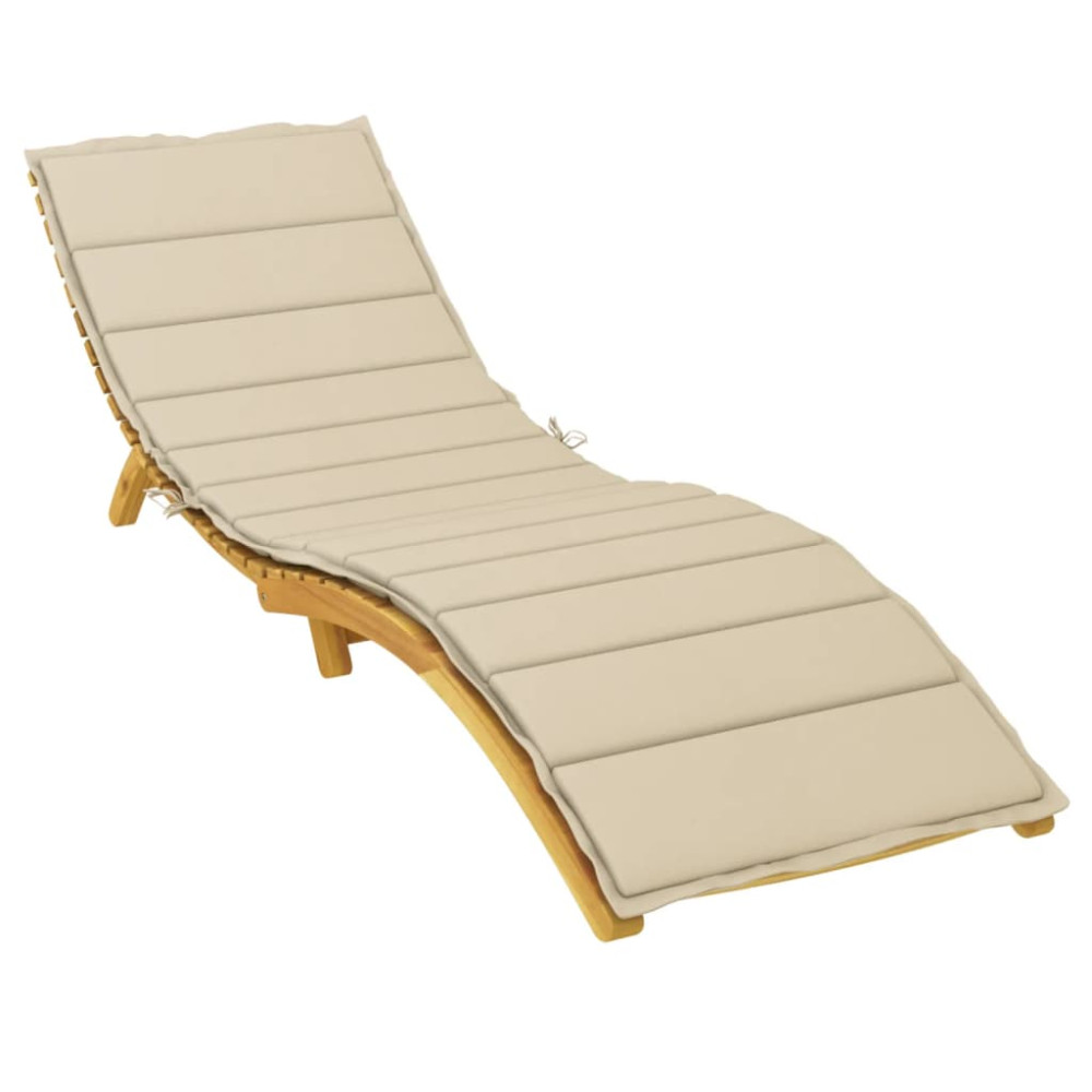 Produktbild för Solsängsdyna beige 200x50x3 cm oxfordtyg