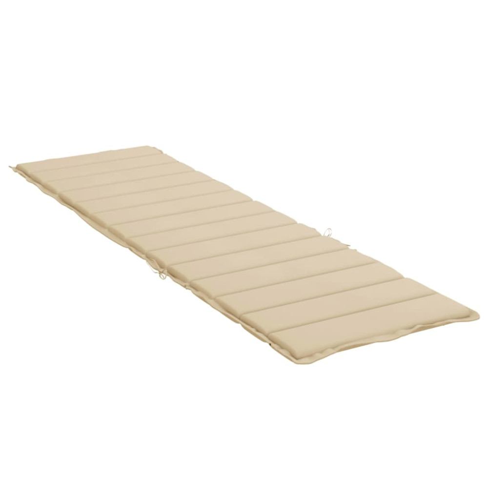 Produktbild för Solsängsdyna beige 200x50x3 cm oxfordtyg