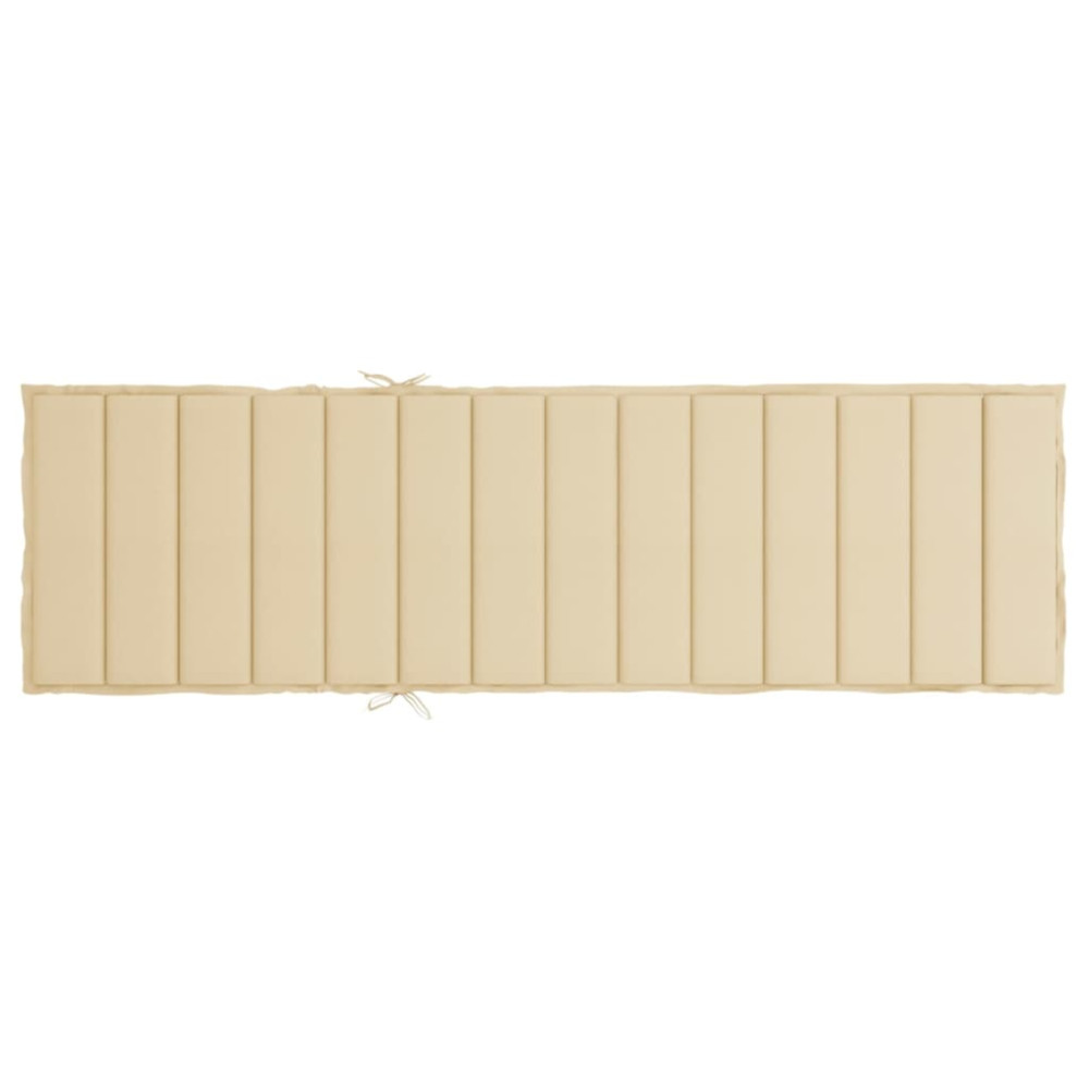 Produktbild för Solsängsdyna beige 200x50x3 cm oxfordtyg