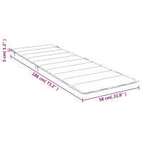 Produktbild för Solsängsdyna svart 186x58x3 cm oxfordtyg