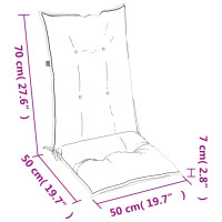 Produktbild för Stolsdynor 4 st kungsblå 120x50x7 cm tyg