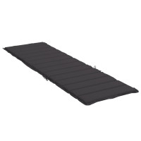 Produktbild för Solsängsdyna svart 200x60x3 cm oxfordtyg