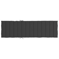 Produktbild för Solsängsdyna svart 200x60x3 cm oxfordtyg