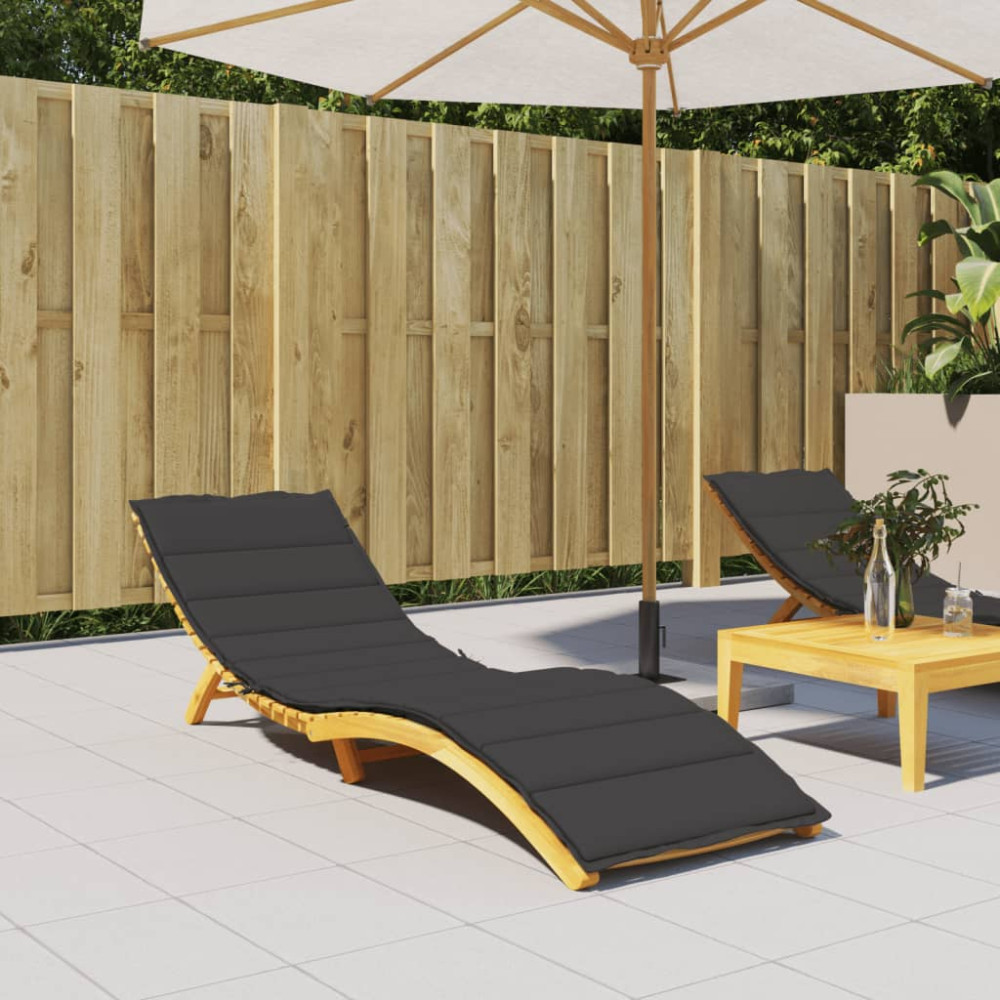 Produktbild för Solsängsdyna svart 200x50x3 cm oxfordtyg