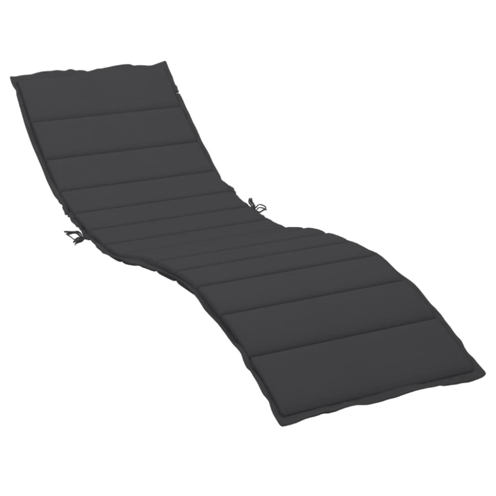Produktbild för Solsängsdyna svart 200x50x3 cm oxfordtyg