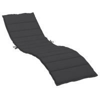 Produktbild för Solsängsdyna svart 200x50x3 cm oxfordtyg