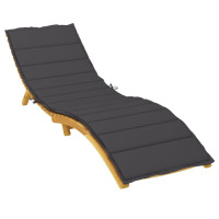 Produktbild för Solsängsdyna svart 200x50x3 cm oxfordtyg