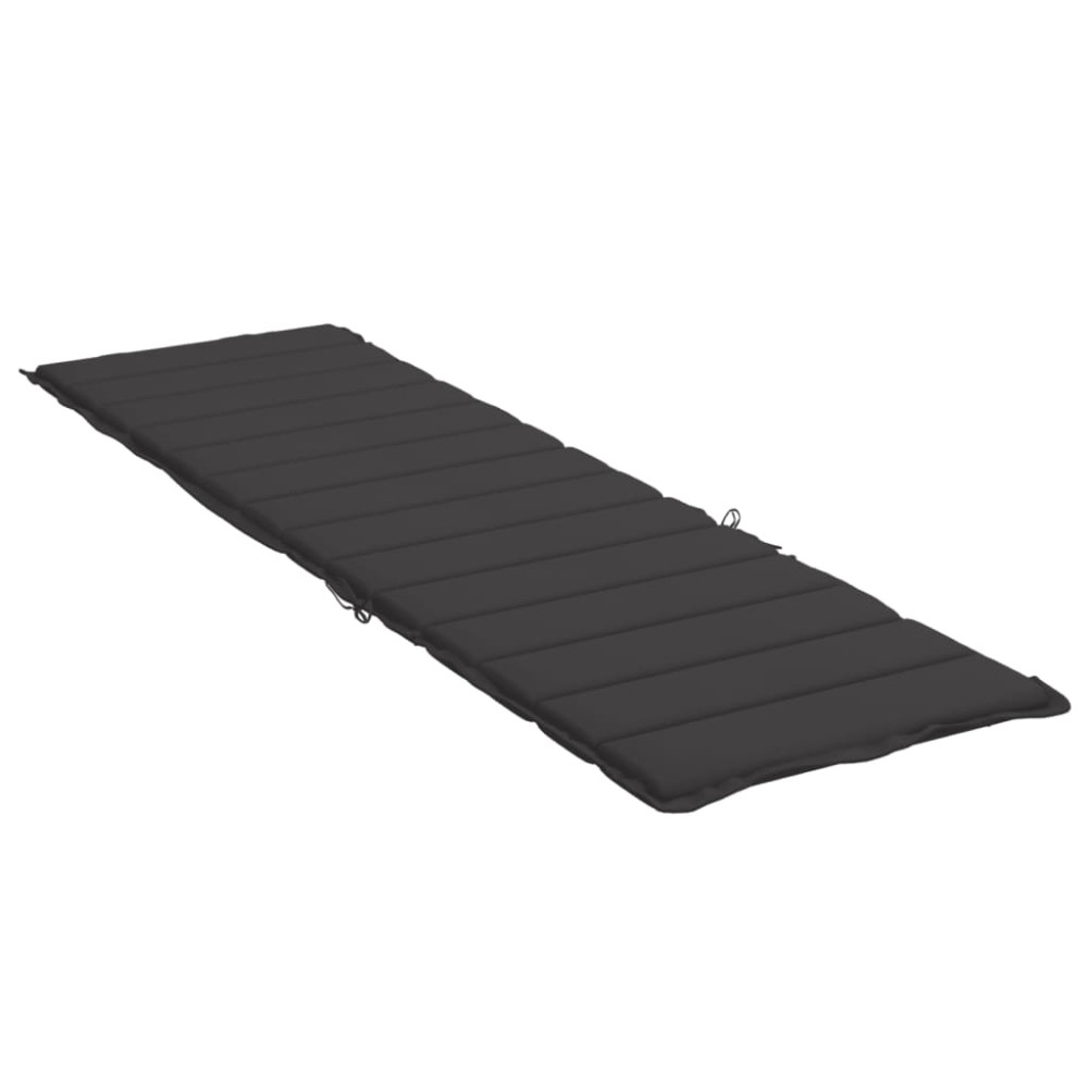 Produktbild för Solsängsdyna svart 200x50x3 cm oxfordtyg