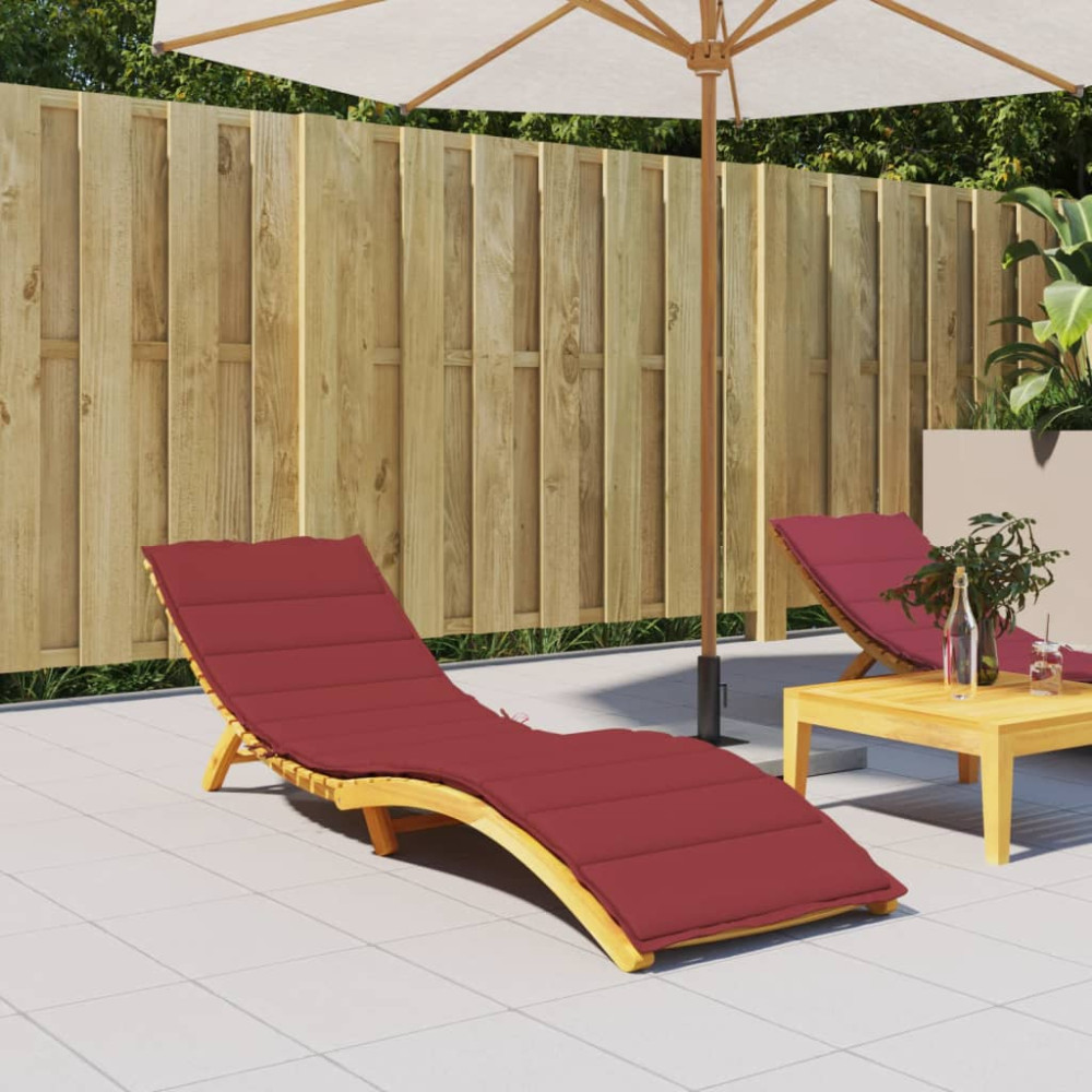 Produktbild för Solsängsdyna vinröd 200x70x3 cm oxfordtyg