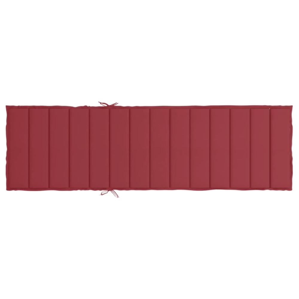 Produktbild för Solsängsdyna vinröd 200x70x3 cm oxfordtyg